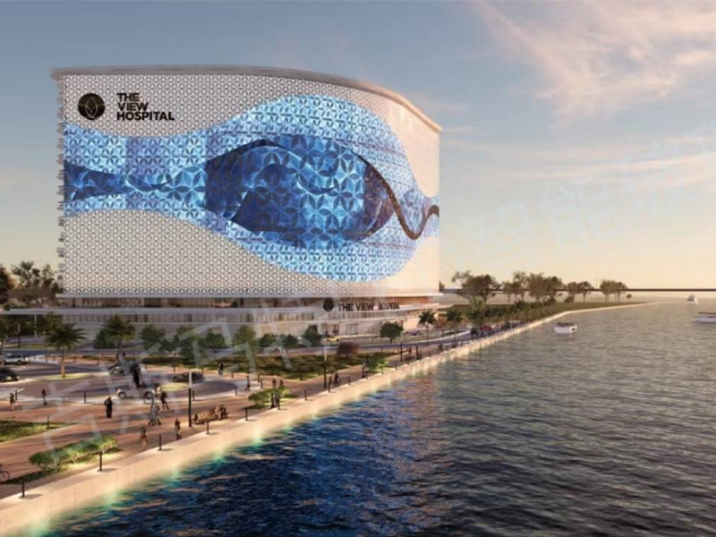 迎接世界杯，4000平米智能玻璃建造的卡塔尔景观医院正在建设