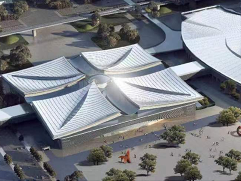 耀皮双曲玻璃问鼎潇河国际会展中心穹顶