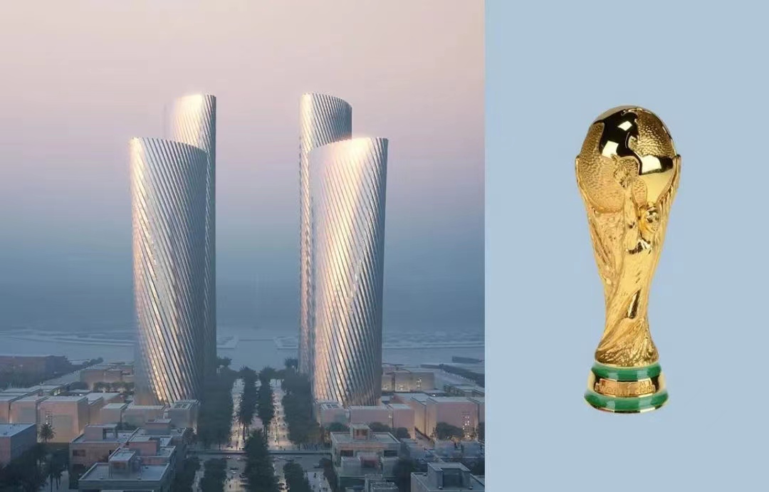 卡塔尔卢赛尔塔楼92块夹层高性能镀膜异形中空北玻造